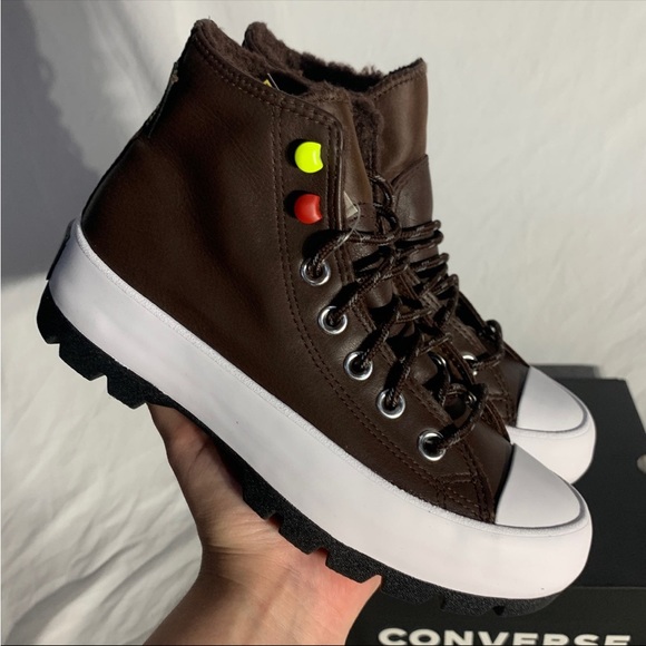 Converse CTAS Lugged Winter Hi Goretex Boots Brown Black White Shoes Womans 5.5 - Picture 5 of 6